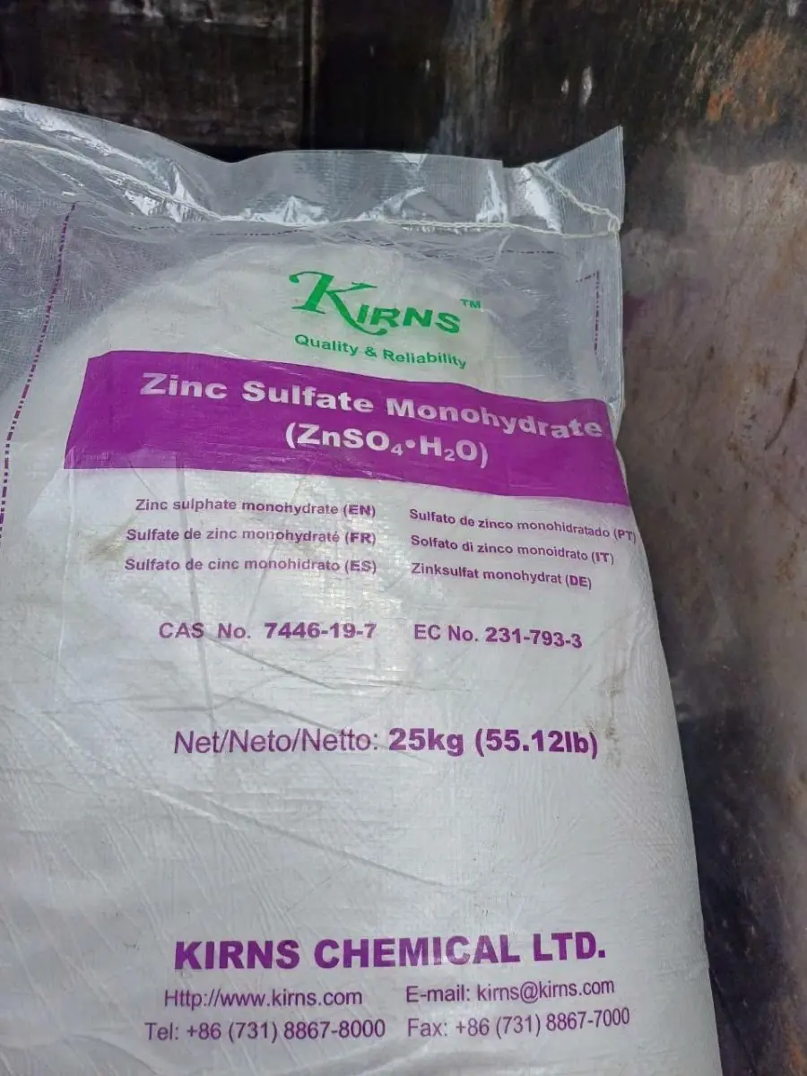 KẼM SULPHATE,ZnSO₄.H₂O